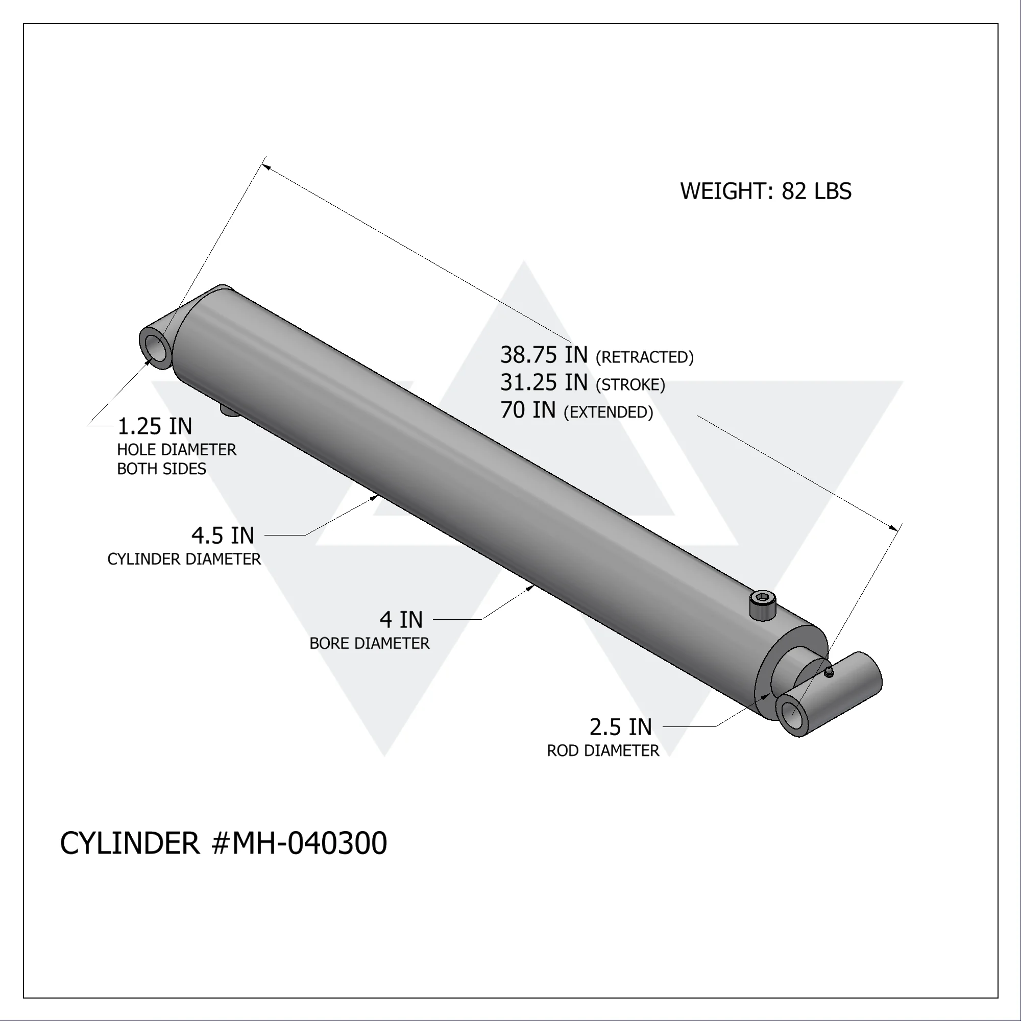 Wastebuilt® Replacement for Marathon Cylinder for RJ250SC (Cycon) (6.5" X 2.5" X 31.25")