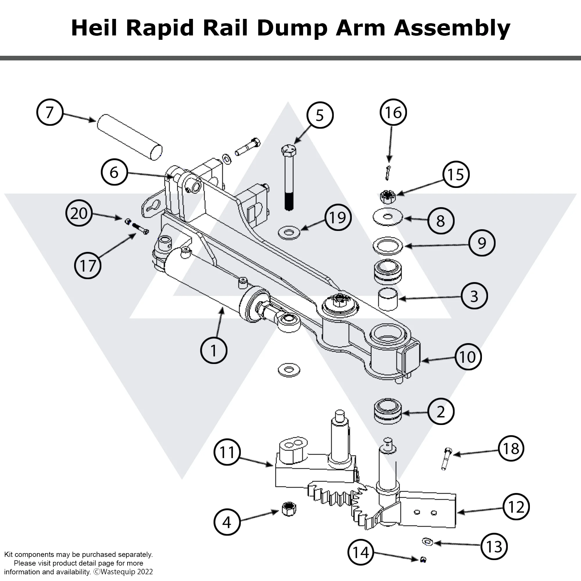 Wastebuilt® Replacement for Heil Arm,DP,Standard,Assembly, 093-2739, 093-2280-099