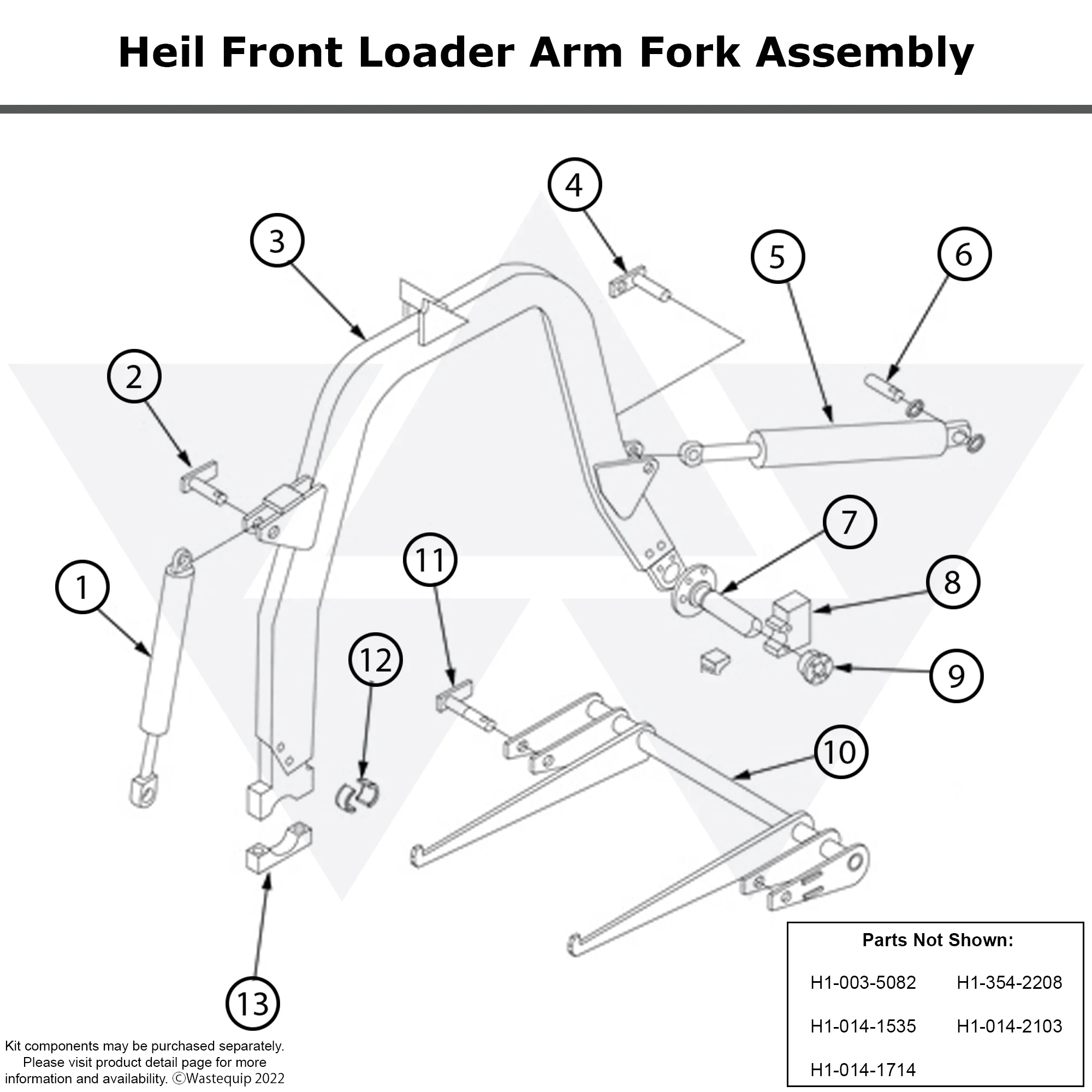 Wastebuilt® Replacement for Heil FL Arm Fork Assembly