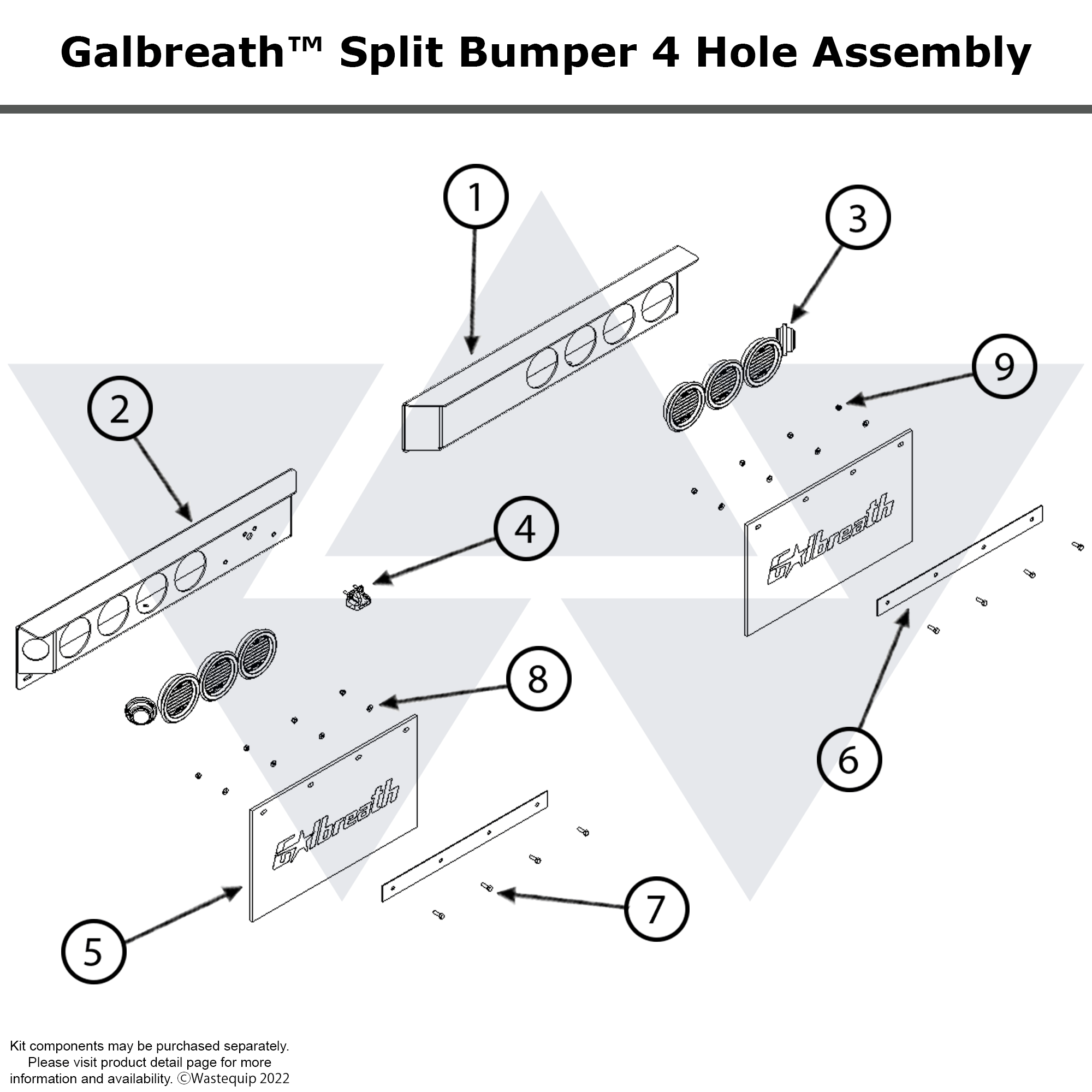Galbreath™ Split Bumper Assembly 4 Hole