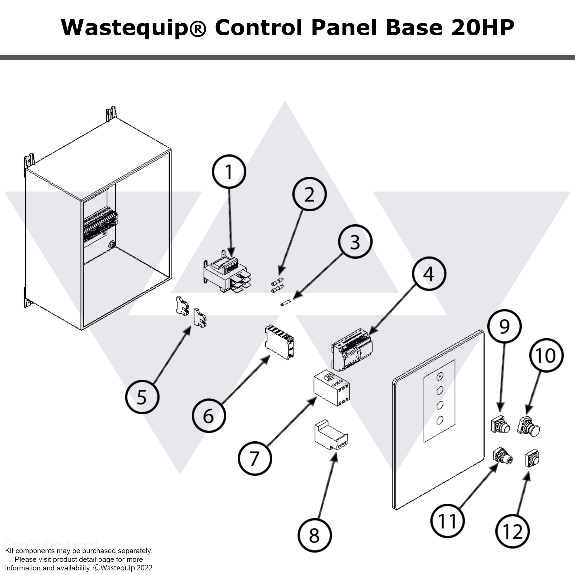 Wastequip® Control Panel Base 20HP