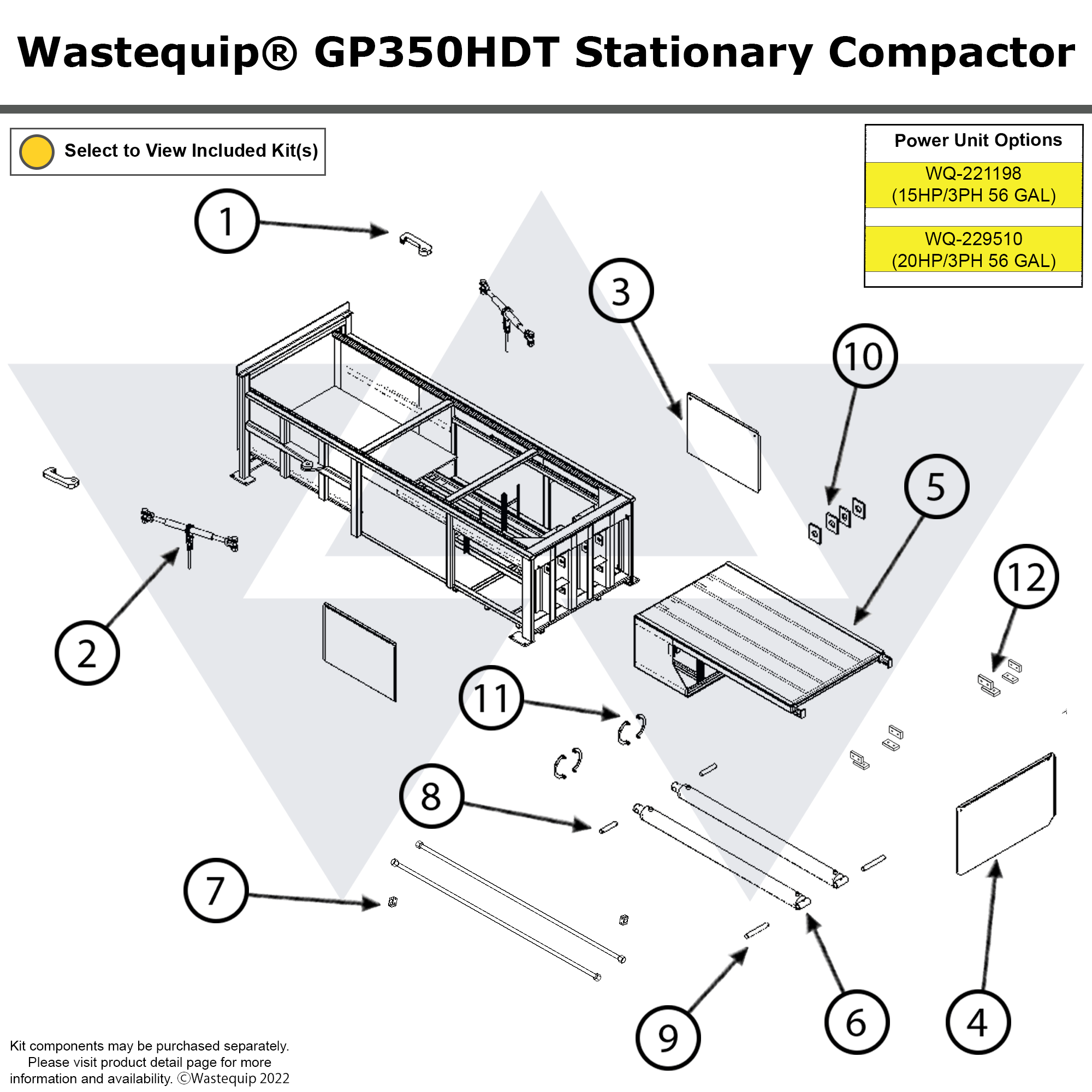 Wastequip® GP350HDT Stationary Compactor