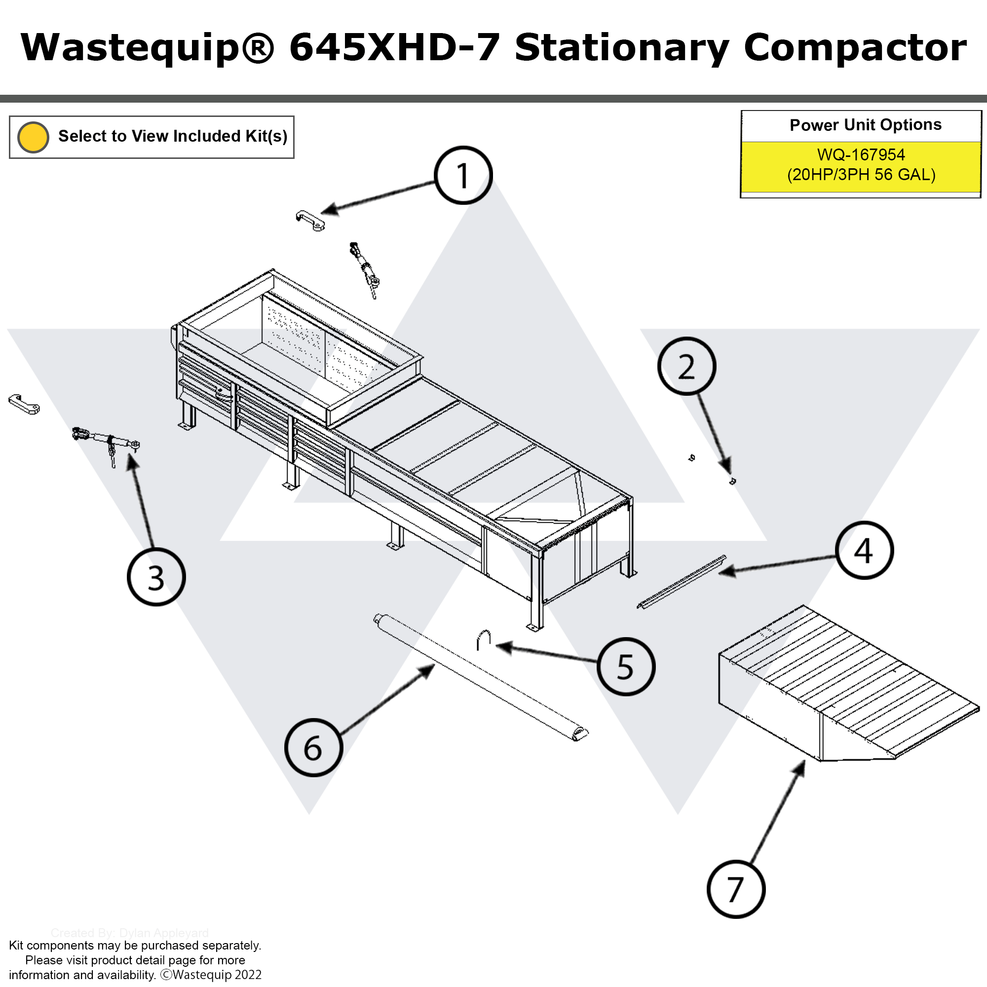 Wastequip® 645XHD-7 Stationary Compactor