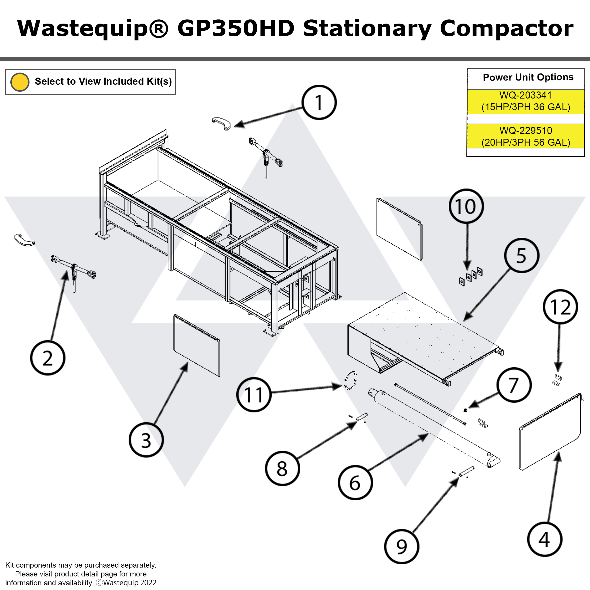 Wastequip® GP350HD Stationary Compactor
