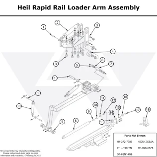 Wastebuilt® Replacement for Heil Rapid Rail Loader Arm