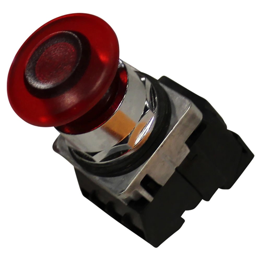 Galbreath™ Stop Button 30mm Red Mushroom 2pos Maintain 1NC Illuminated 24 Volt