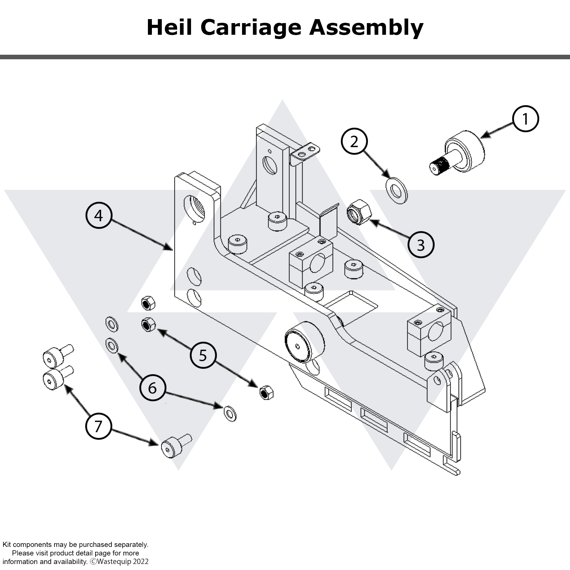 Wastebuilt® Replacement for Heil Carriage Assembly