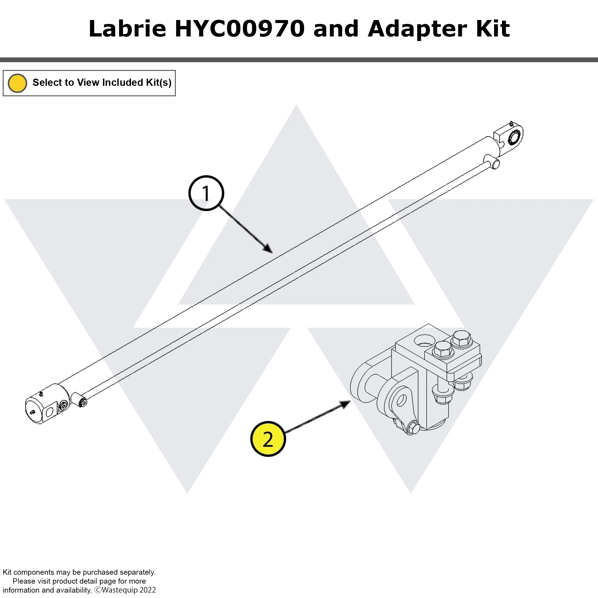 Wastebuilt® Replacement for Labrie HYC00970 and Adapter Kit