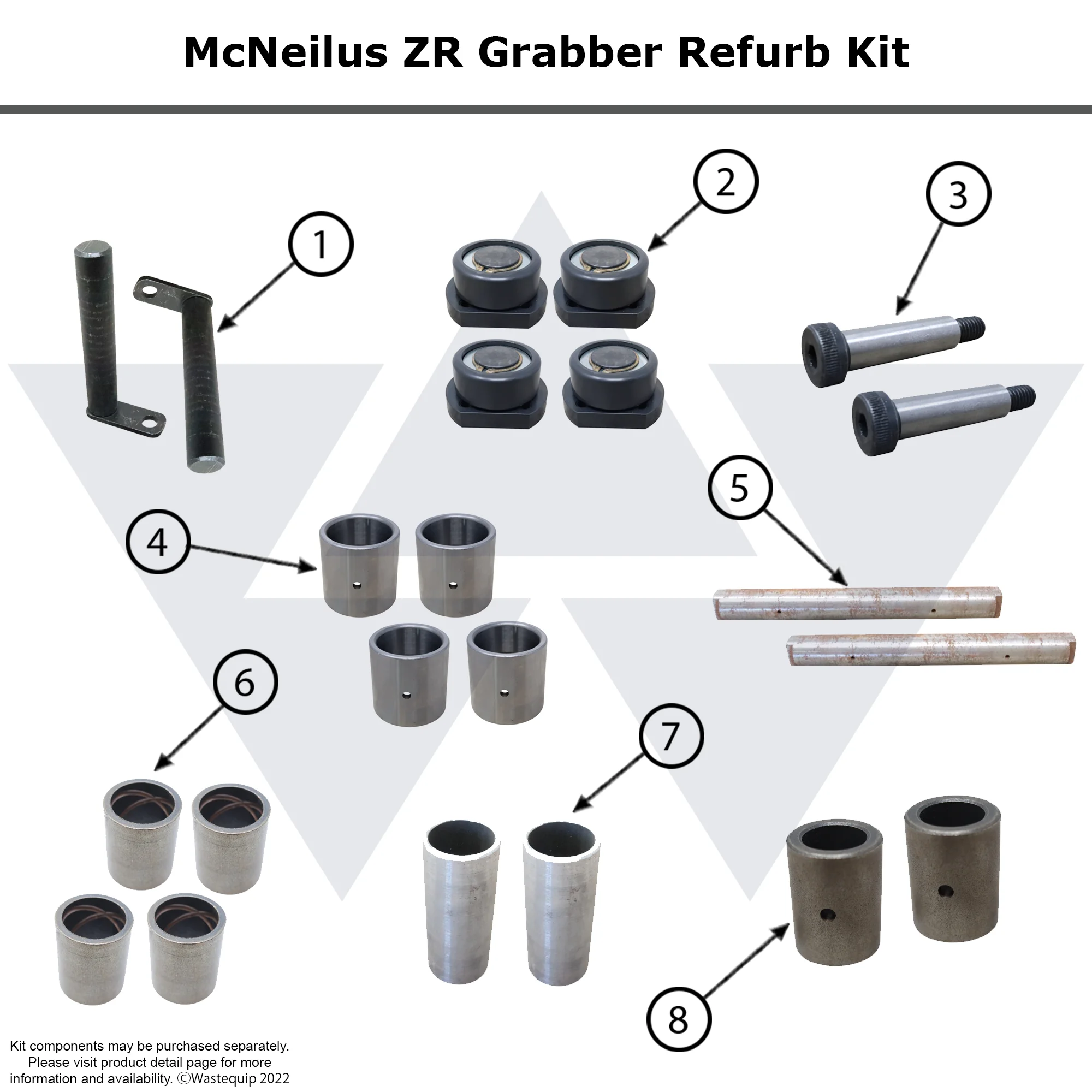 Wastebuilt® Replacement for McNeilus ZR Grabber Refurb Kit