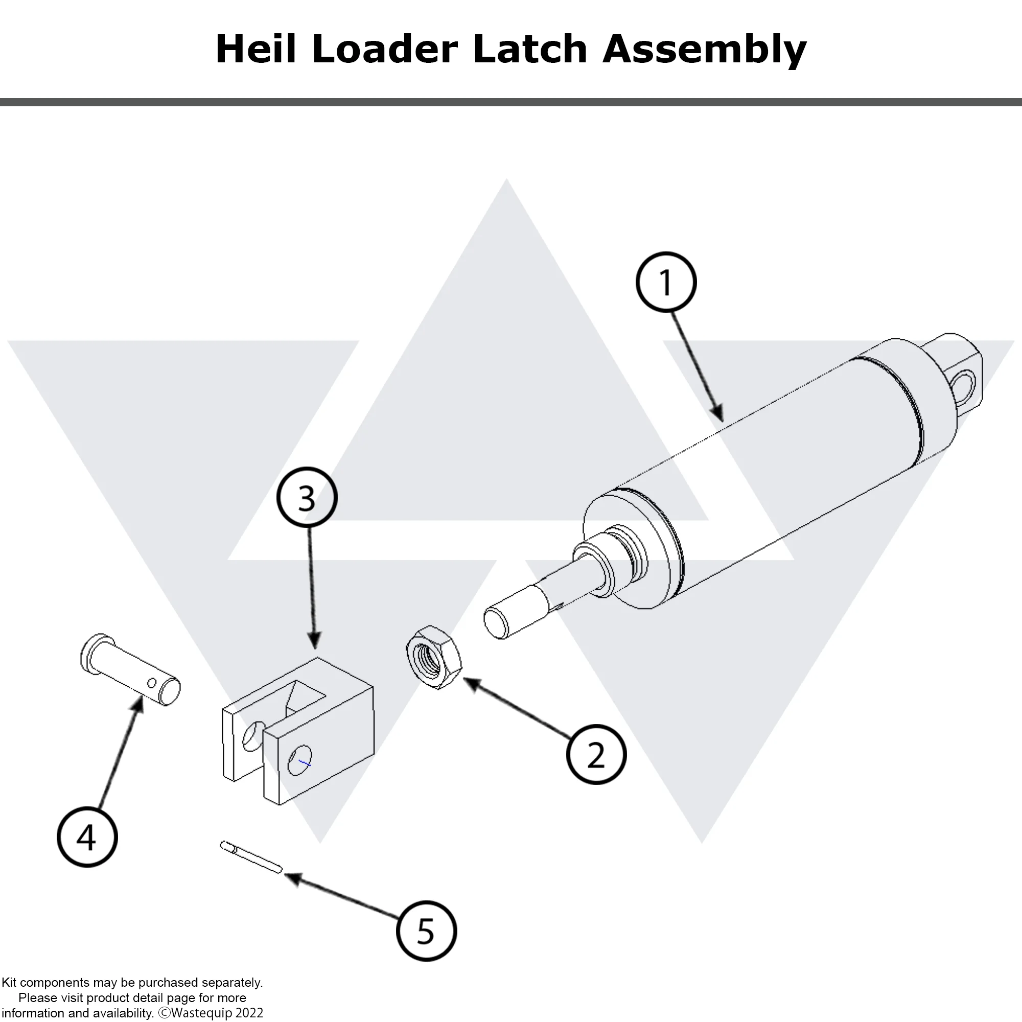 Wastebuilt® Replacement for Heil Loader Latch Assembly - Complete