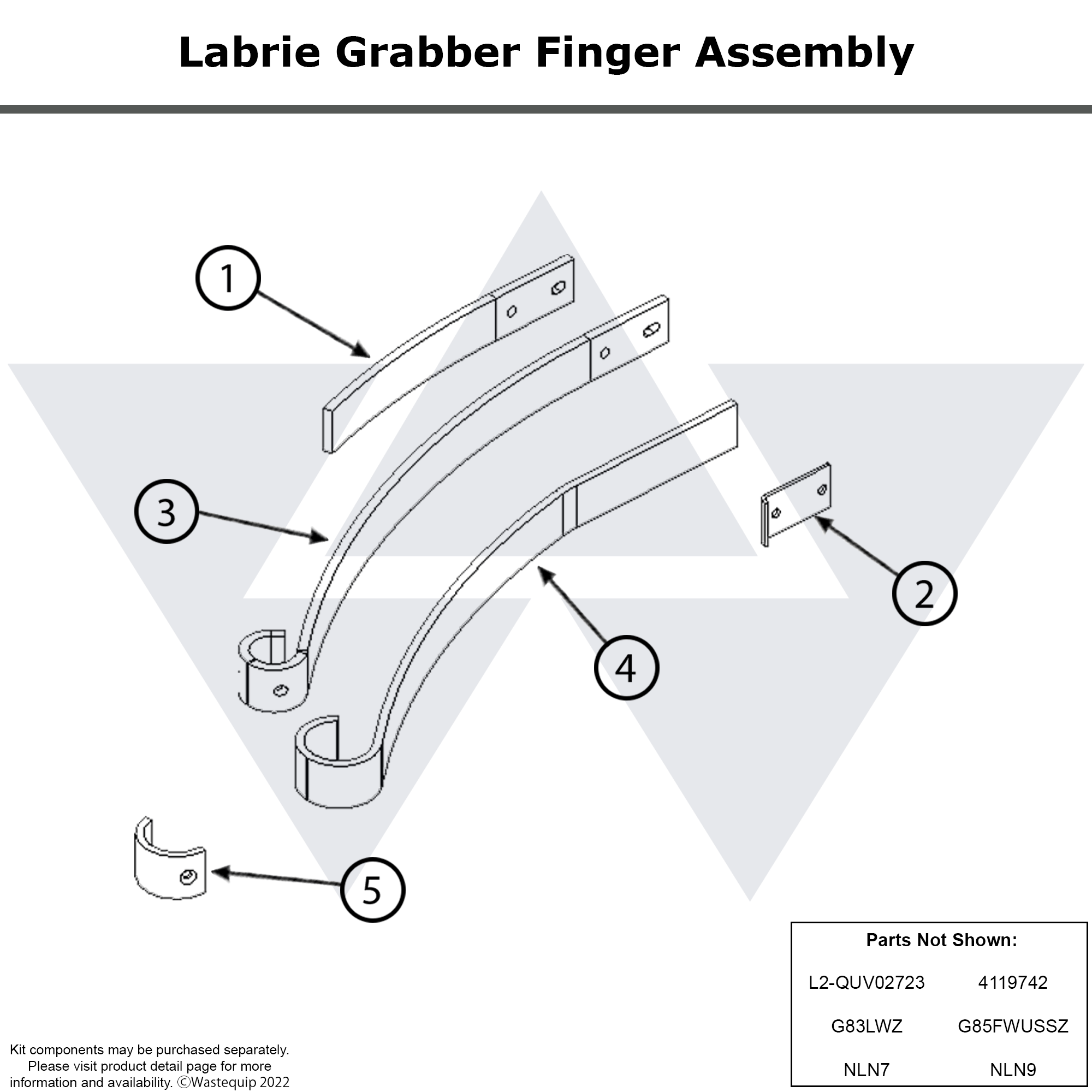 Wastebuilt® Replacement for Labrie Assembly, Grabber Finger