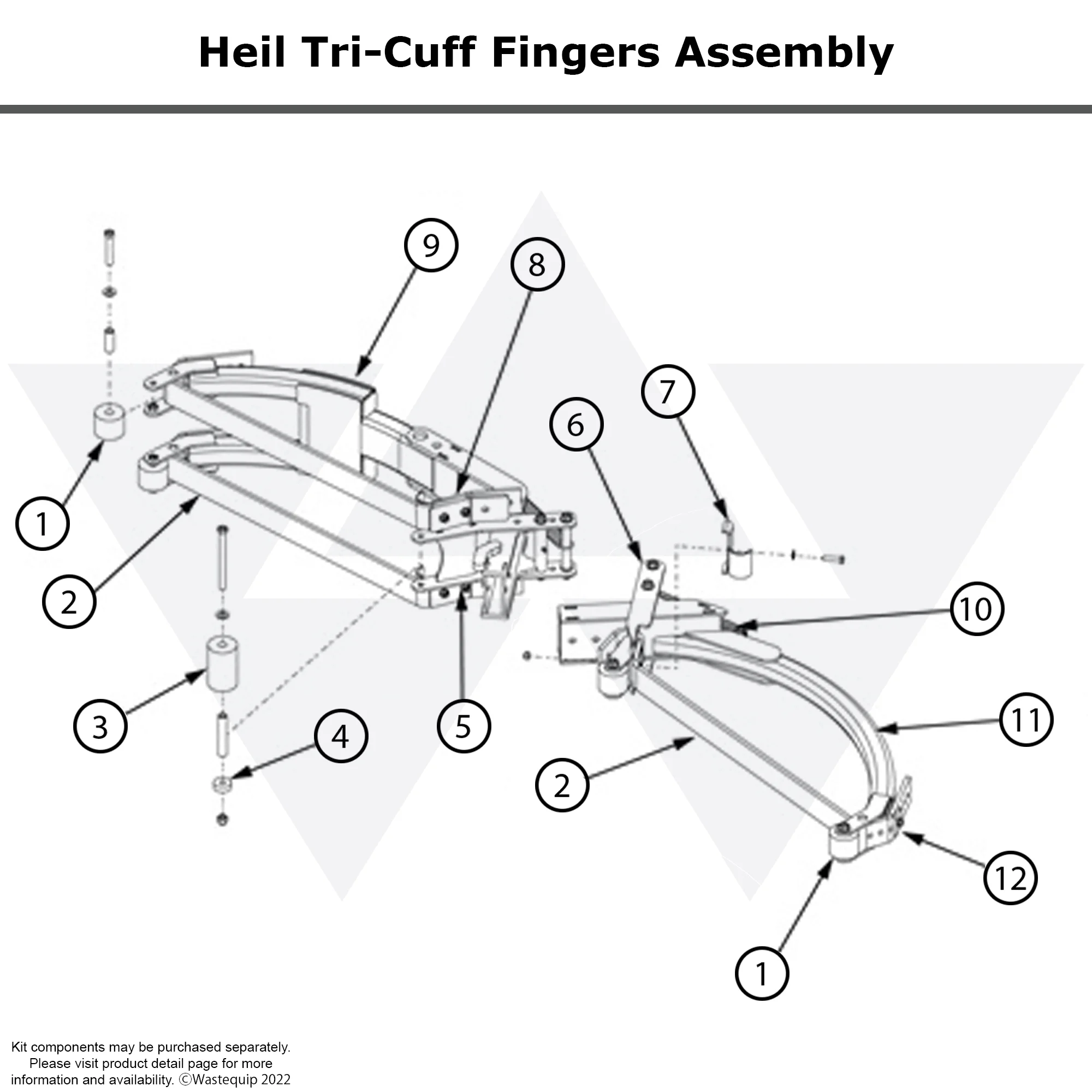 Wastebuilt® Replacement for Heil Tri-Cuff Fingers Assembly