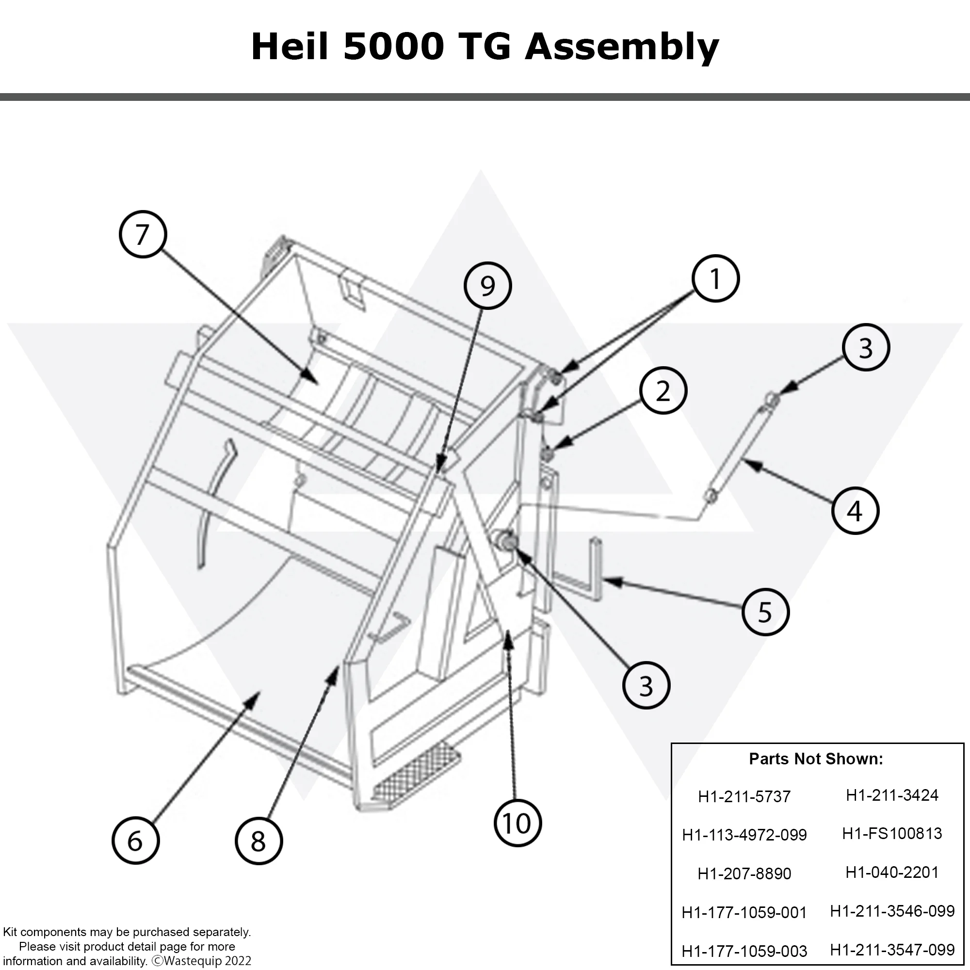 Wastebuilt® Replacement for Heil 5000 Tailgate Parts