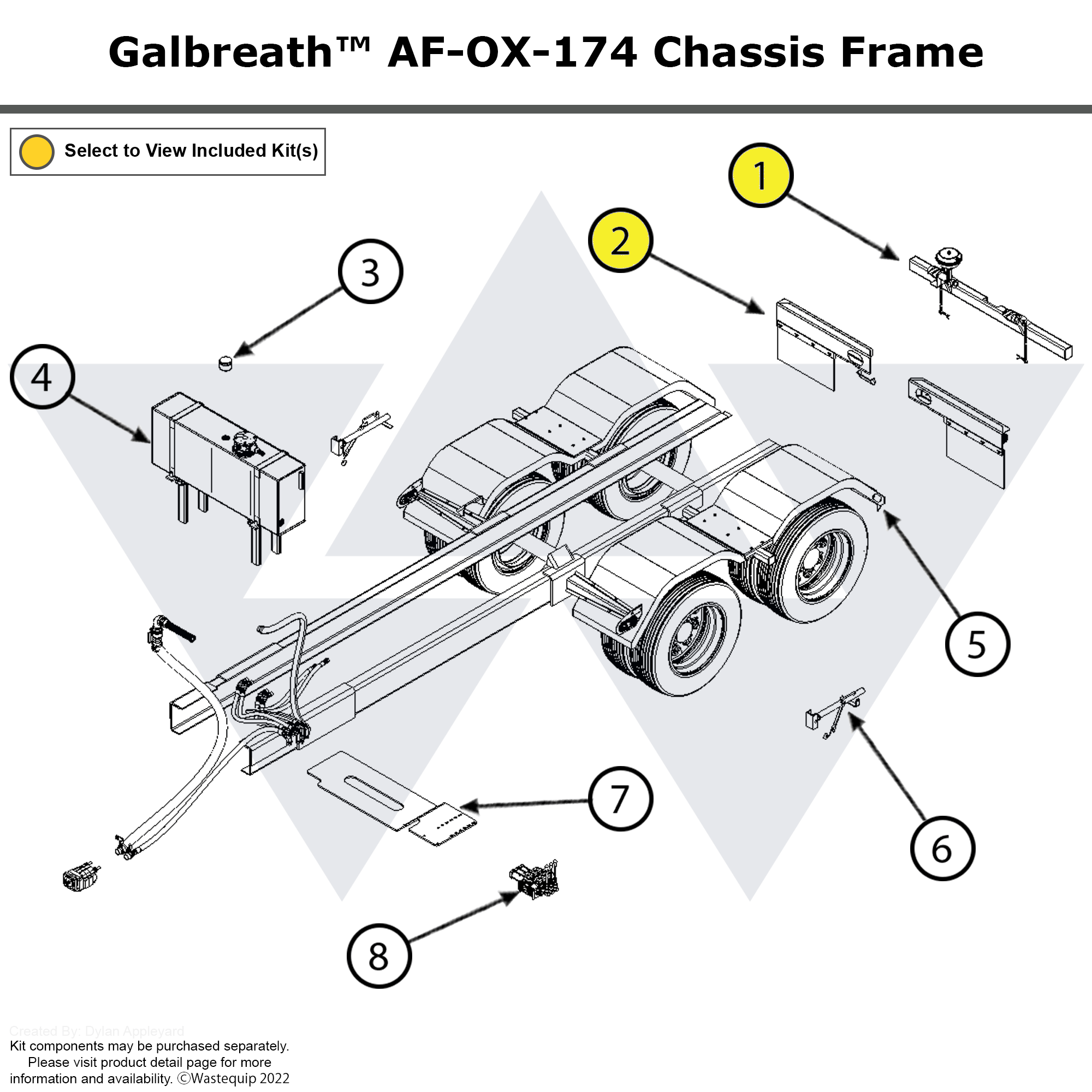 Galbreath™ Hoist AF-OX-174 Chassis Assembly