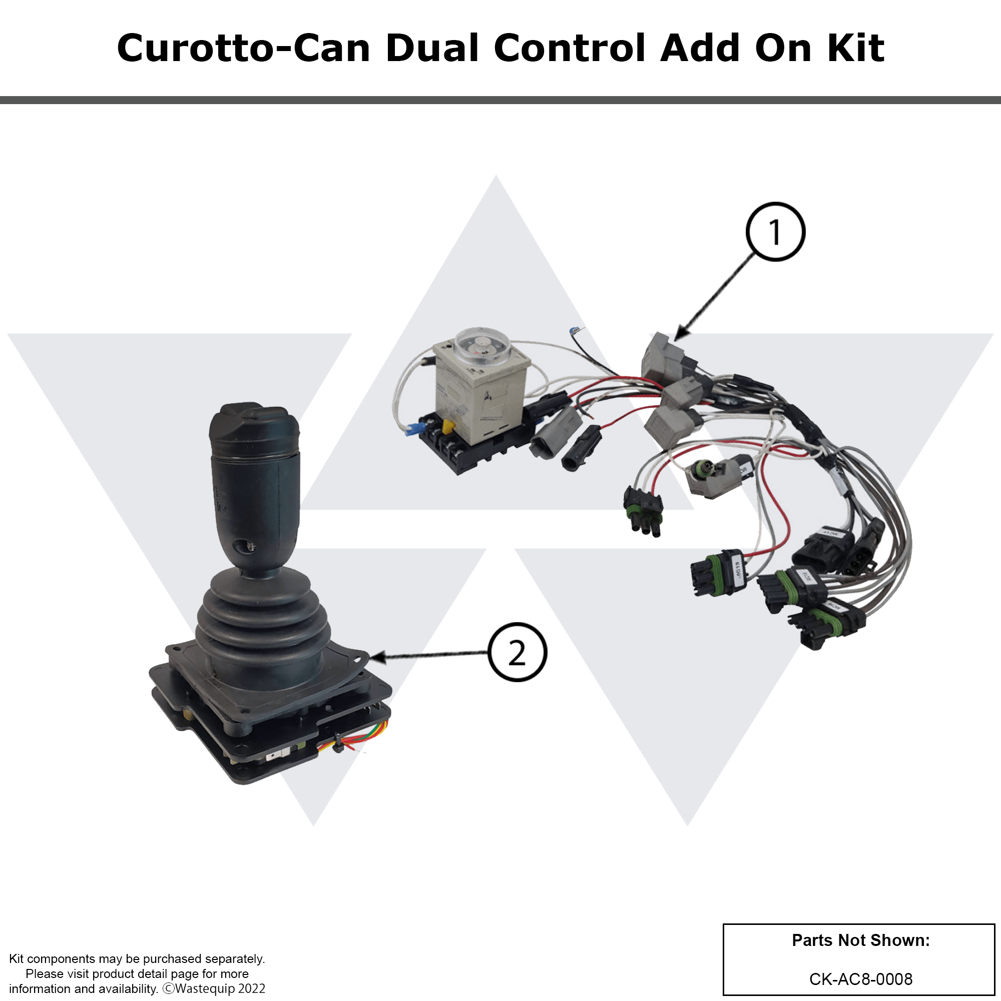 Wastebuilt® Replacement for Curotto-Can Dual Control Add On