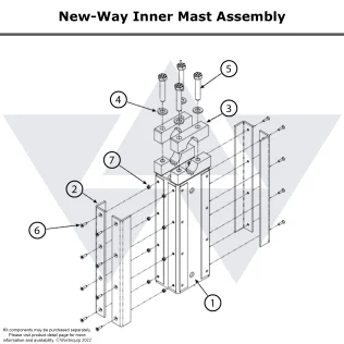 Wastebuilt® Replacement for New Way Inner Vertical Mast Assembly