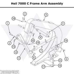 Wastebuilt® Replacement for Heil 7000 C Frame Arm Components