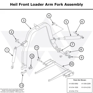 Wastebuilt® Replacement for Heil FL Arm Fork Assembly
